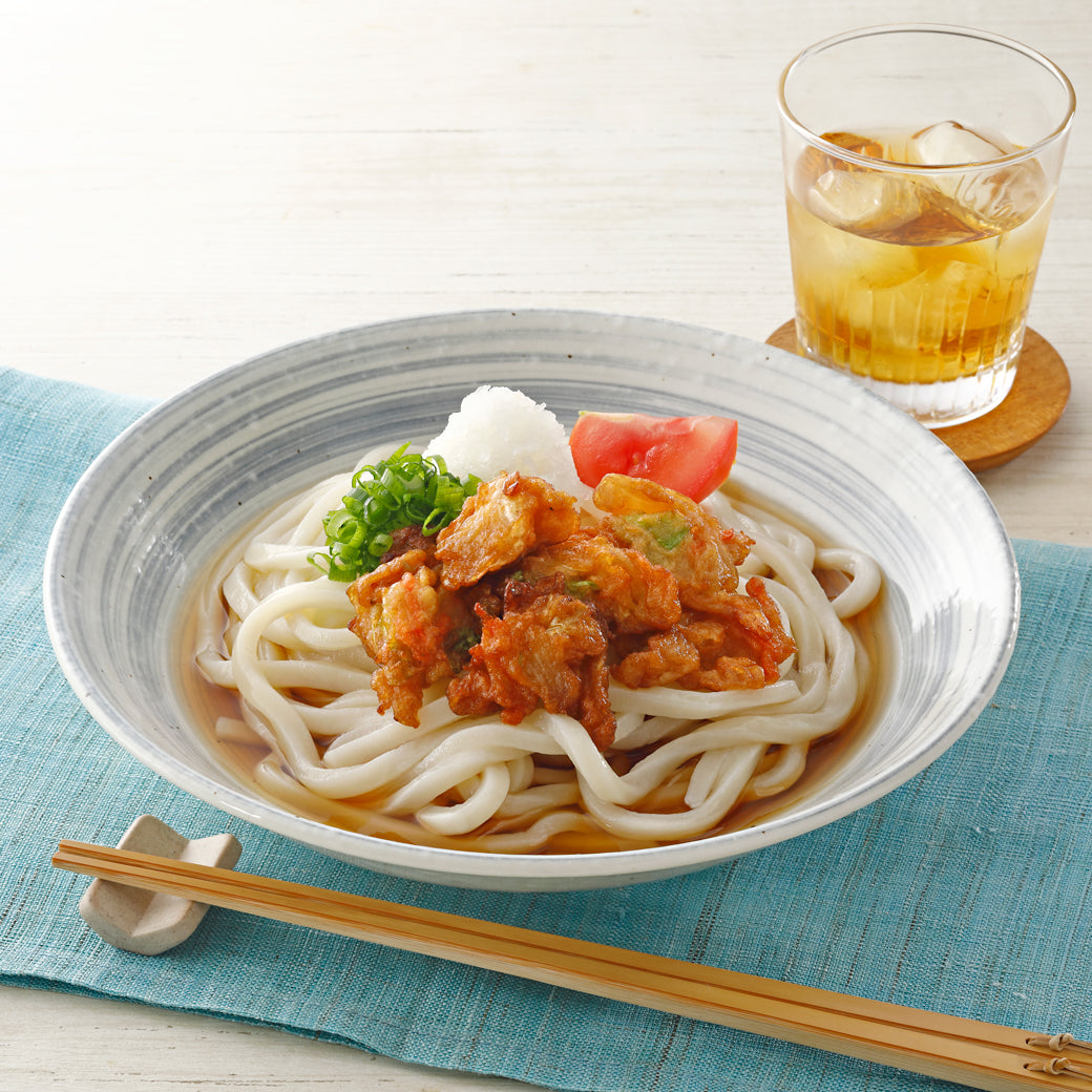 素材揚げ ザクッと国産野菜の冷やしうどん
