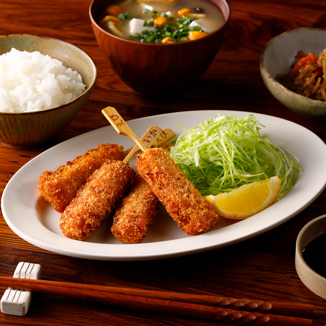 2種のお魚メンチ串カツ定食