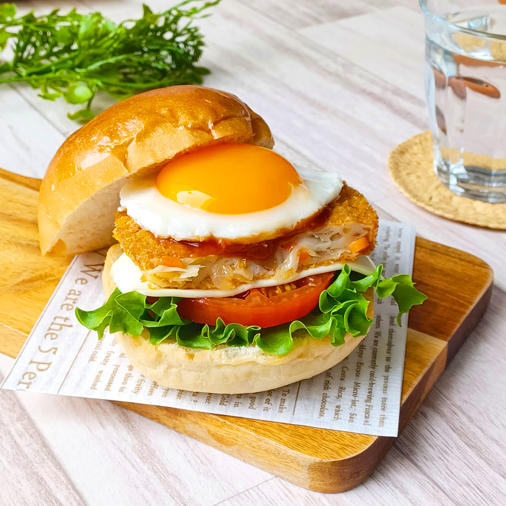 野菜フライ バーベキュー味の月見バーガー
