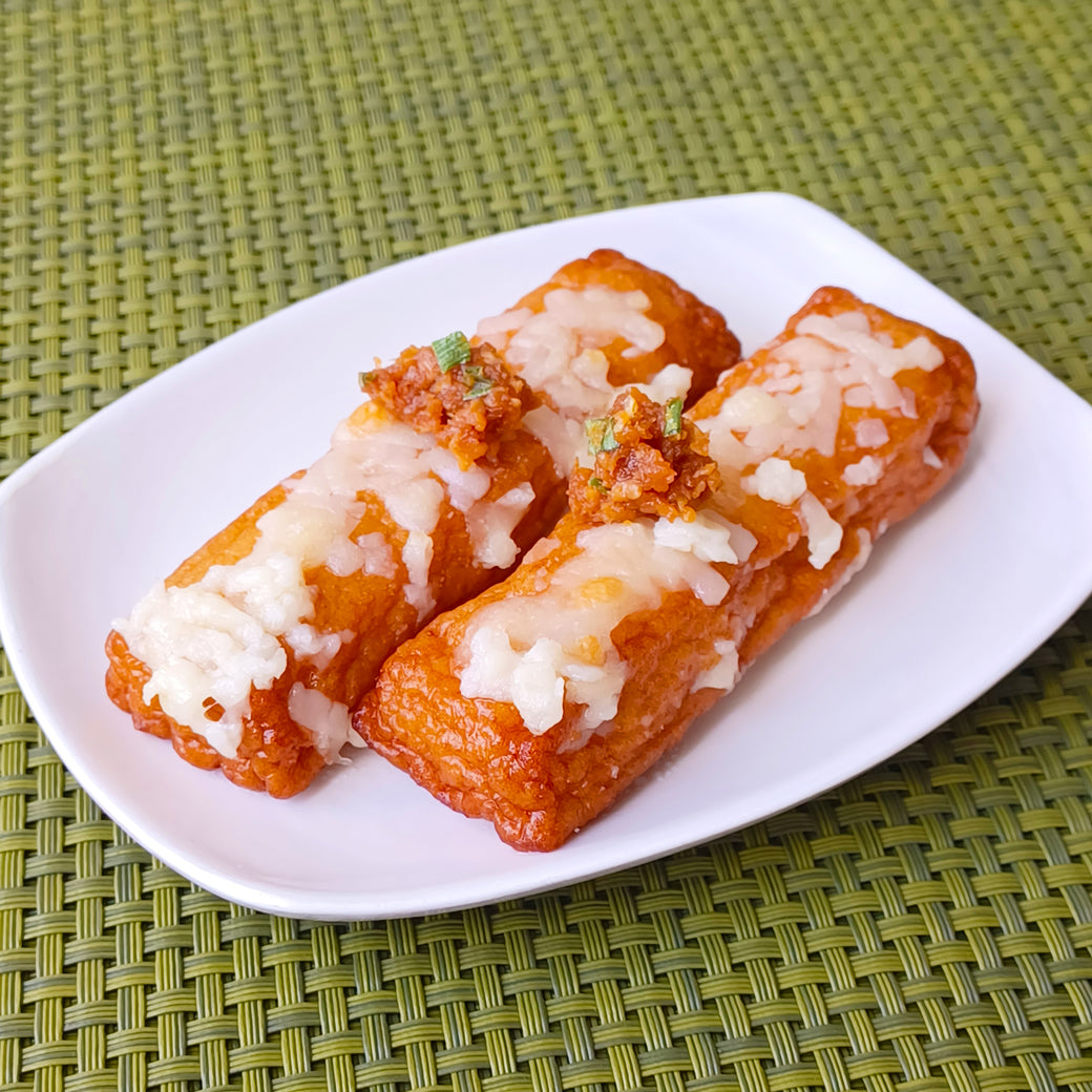 しなやかスティックのチーズ焼き ねぎ味噌のせ