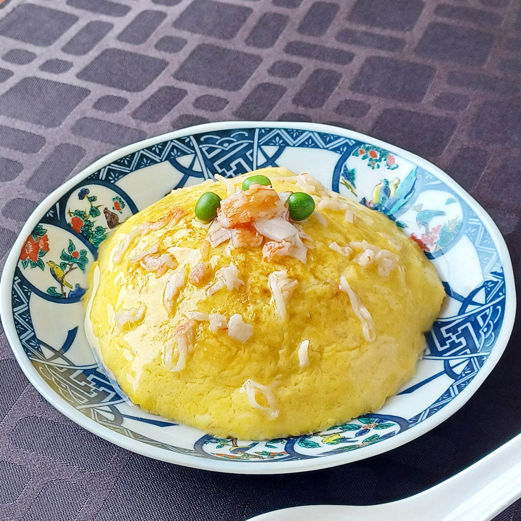 混ぜるだけほぼカニ入りご飯の素の天津飯