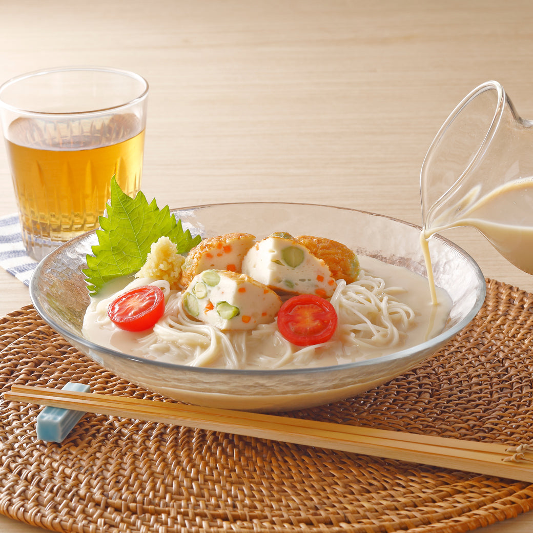 豆乳揚げだしの豆乳そうめん