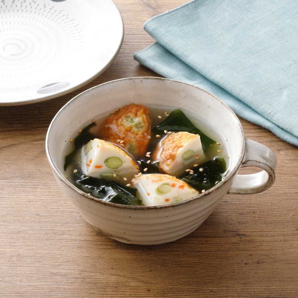 豆乳揚げだしの中華わかめスープ