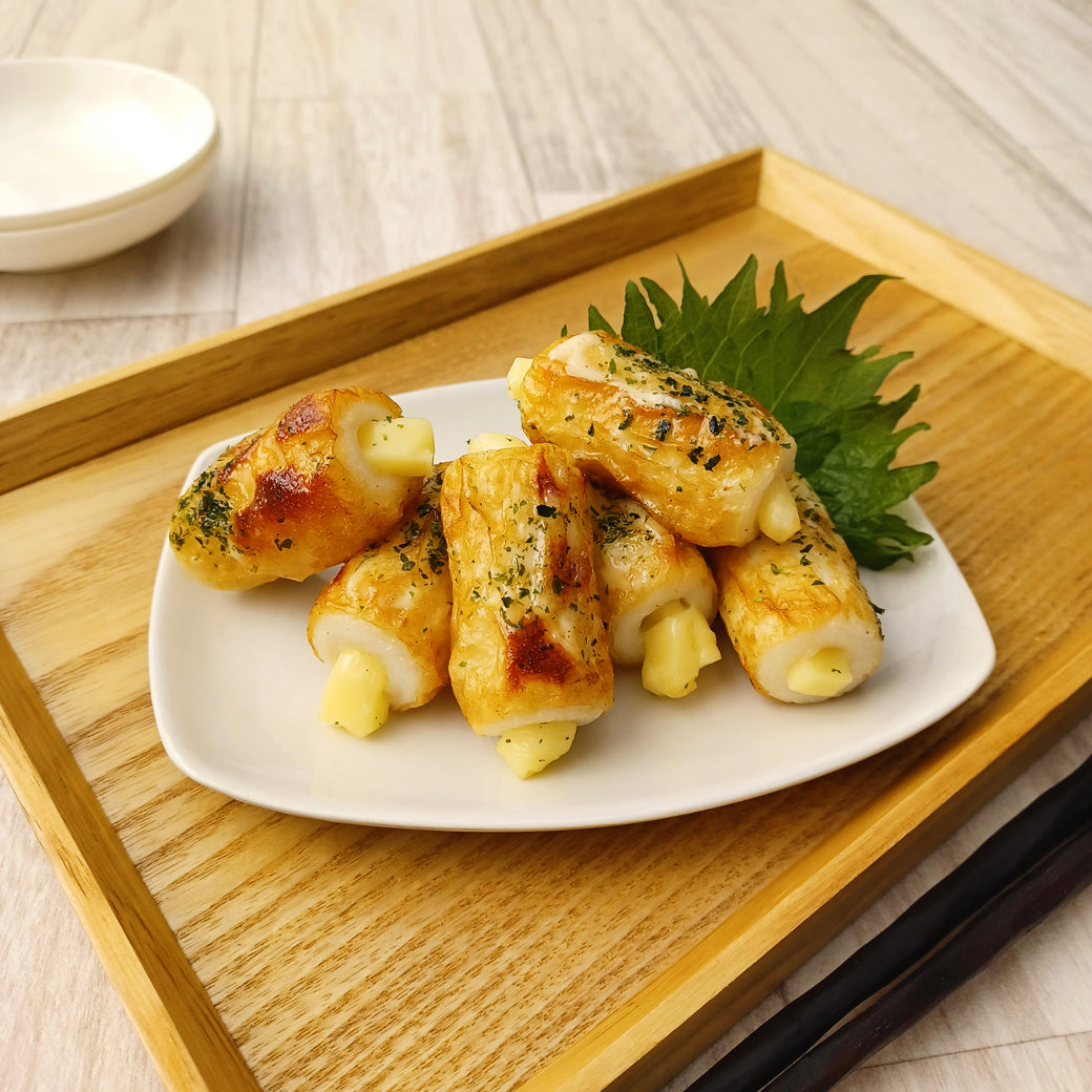 鯛入りミニ太ちくわのチーズ磯辺焼き