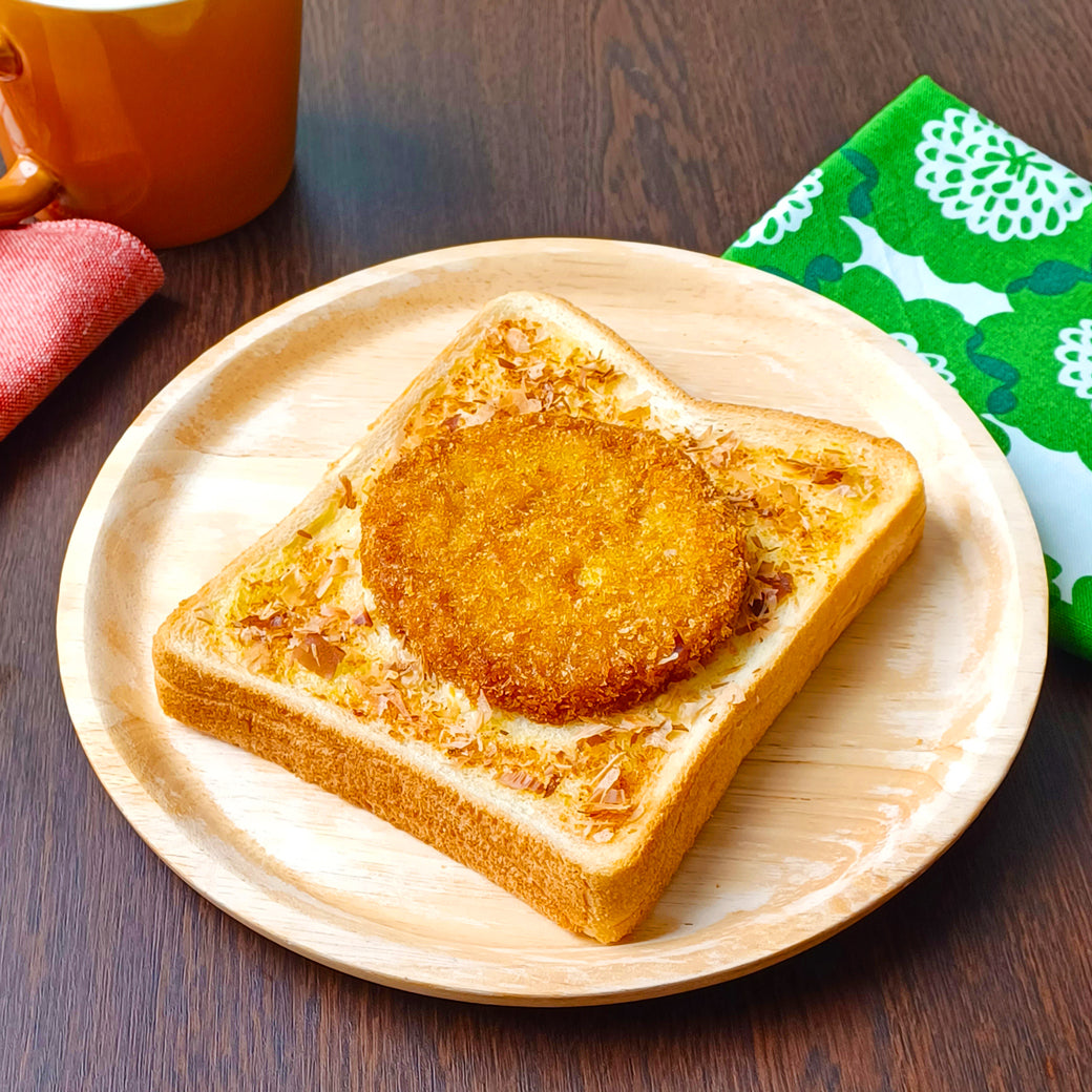 野菜フライのおかかマヨトースト