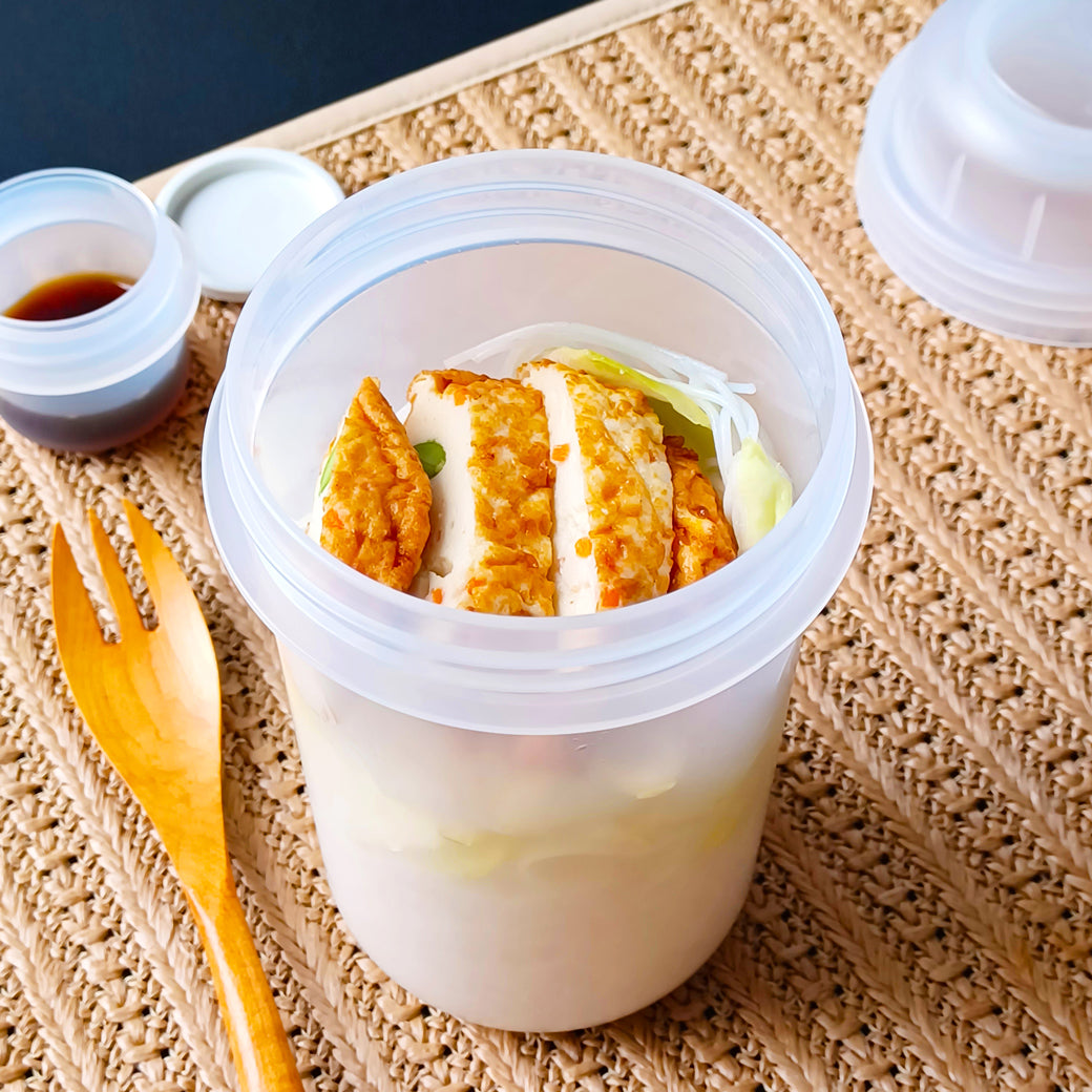 豆乳揚げだしとビーフンの中華風サラダ