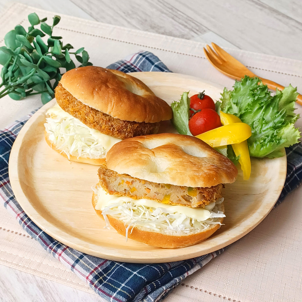 野菜フライ 夏野菜カレーのフォカッチャ