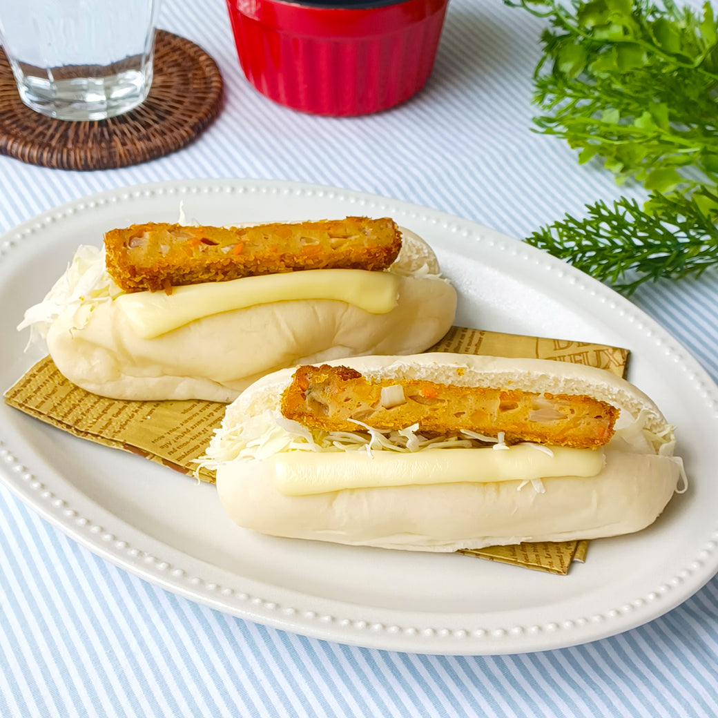野菜フライ 夏野菜カレーのドッグパン