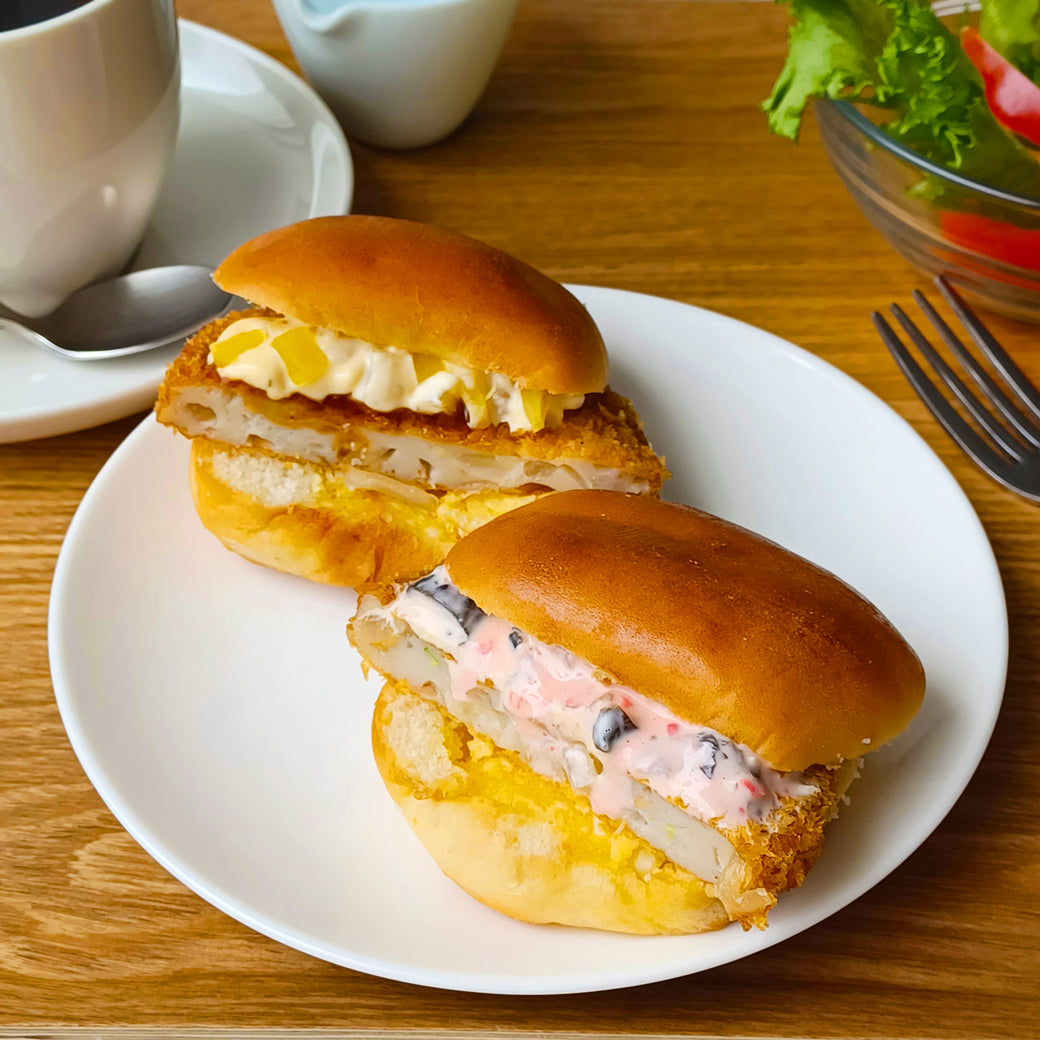 野菜フライのたまごサラダパン