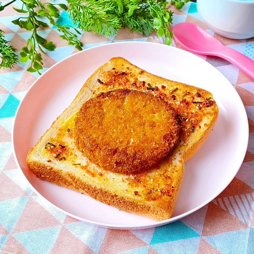 野菜フライのふりかけマヨトースト