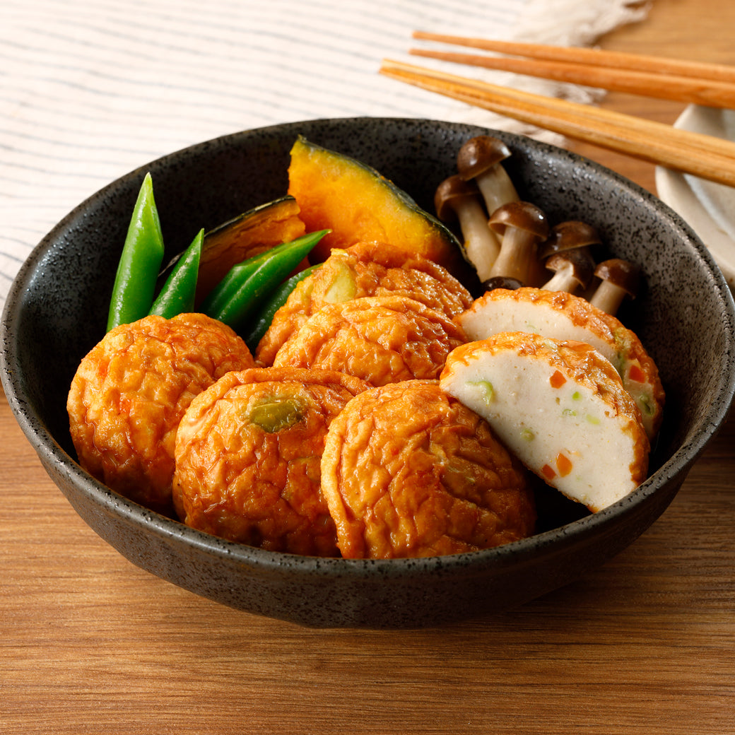 レンジで簡単！ごま豆乳揚げだしのさっと彩り煮
