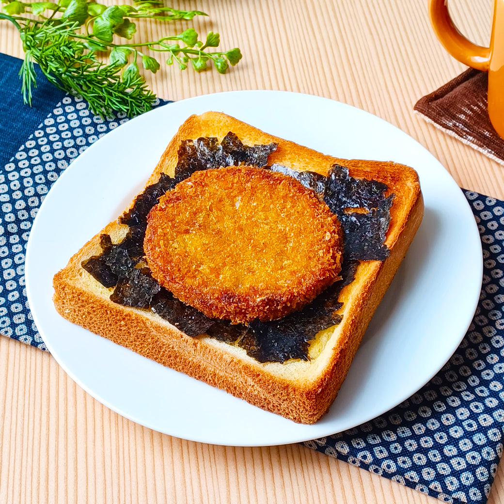 野菜フライの焼のりバタートースト