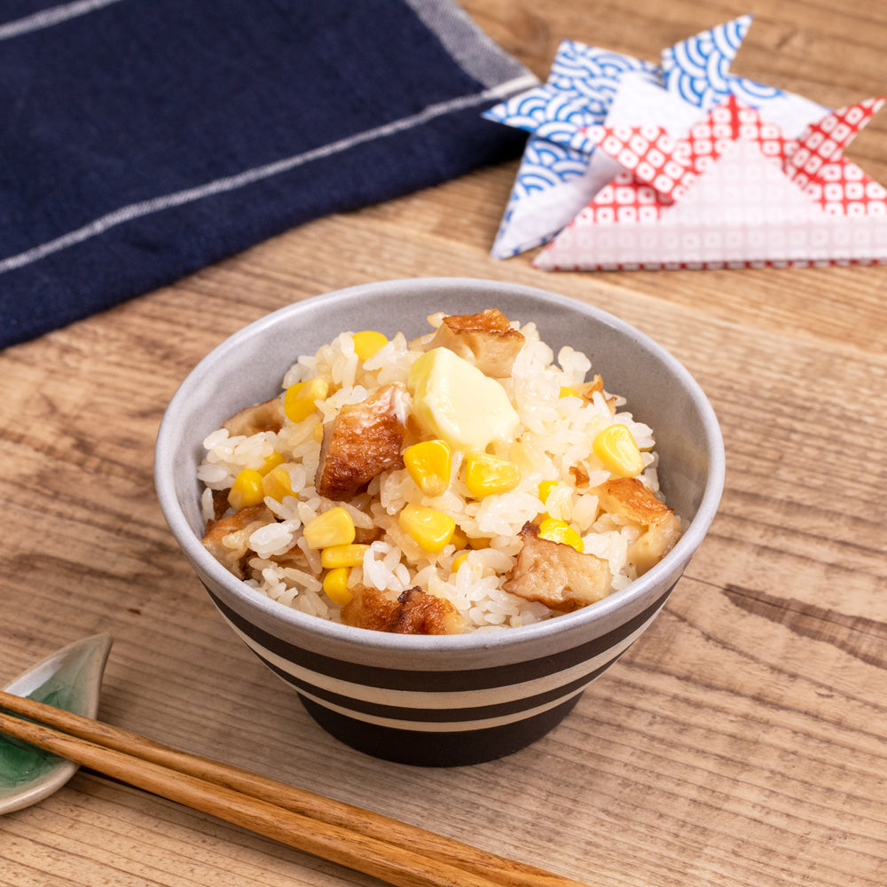 淡路島産玉ねぎの天ぷらとコーンの炊き込みご飯