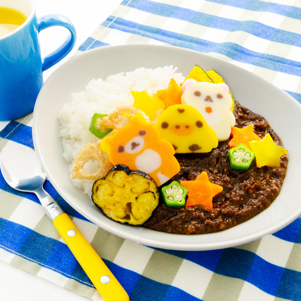 きれてるリラックマかまぼこのカレーライス