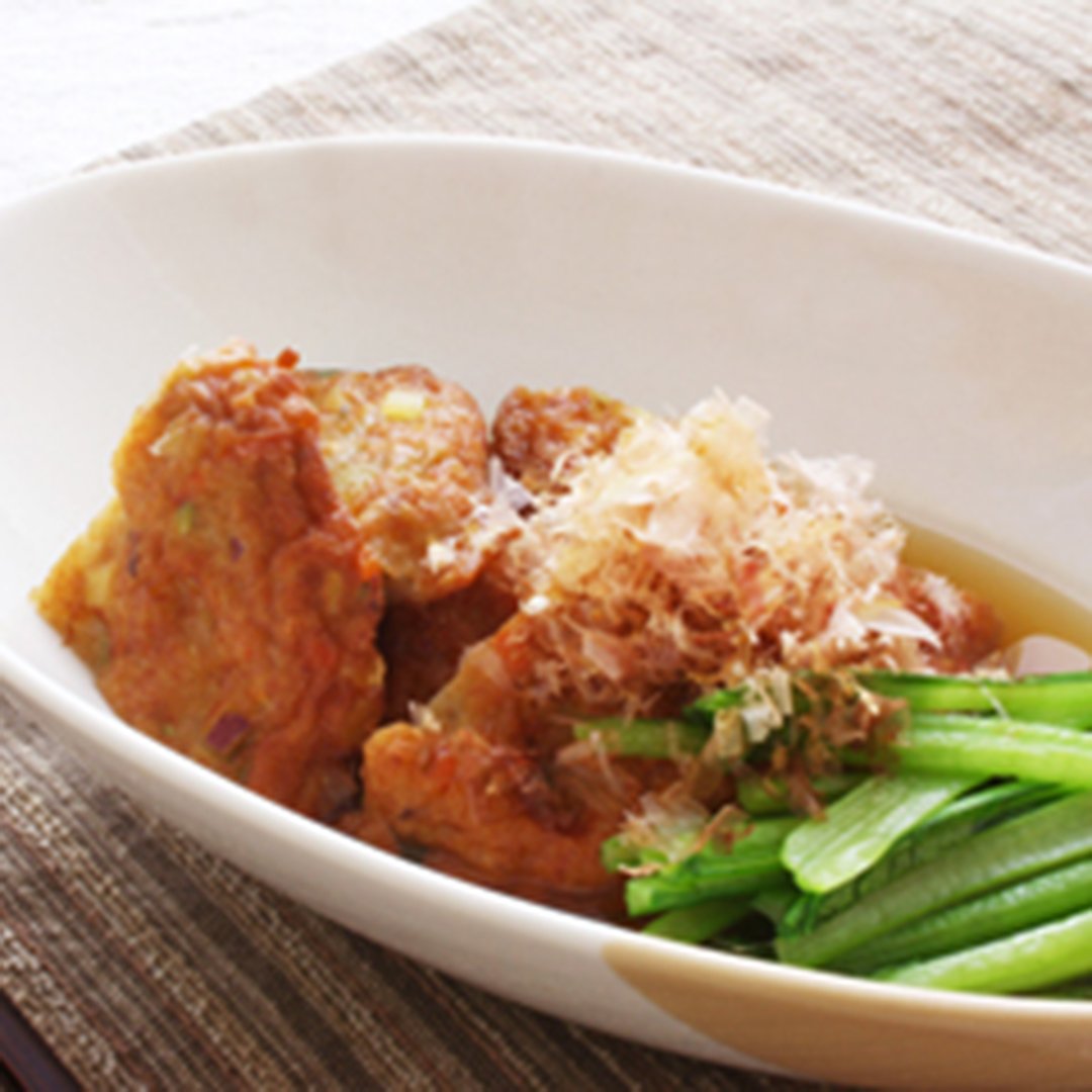 具だくさん野菜の天ぷらと小松菜の煮びたし